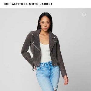 BlankNYC Grey Suede Moto Jacket